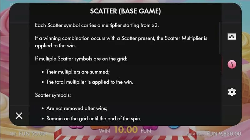 Sugar Wins – Scatter kertoimella